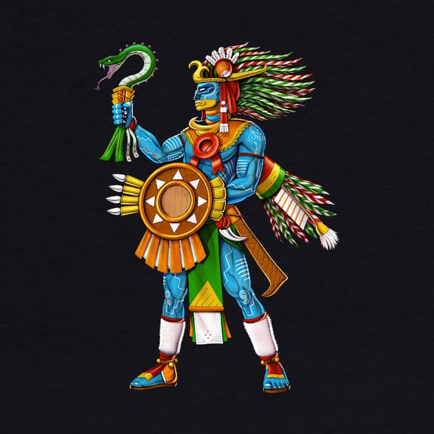 Aztec God Huitzilopochtli by underheaven